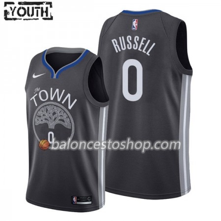 Camiseta Niños NBA Golden State Warriors Russell 0 2019-20 Nike City Edition Swingman